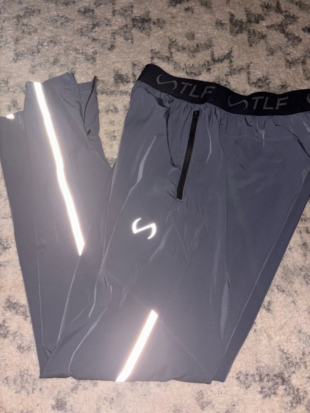 TLF Men's Reflective Gray Jogger Sweatpants